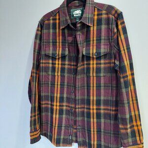 Roots 100% Cotton Plaid Flannel Shirt Men's M